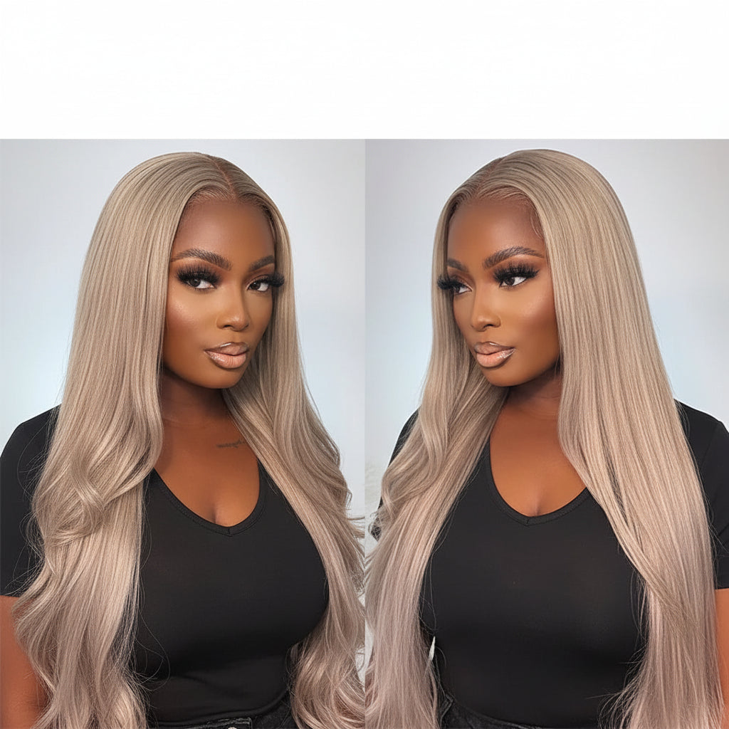 Perruque Lace Front Péruvienne Lisse 5x5 – Closure Transparente, Bicolore P18/613 | LIXTAIRE LIXTAIRESHOP