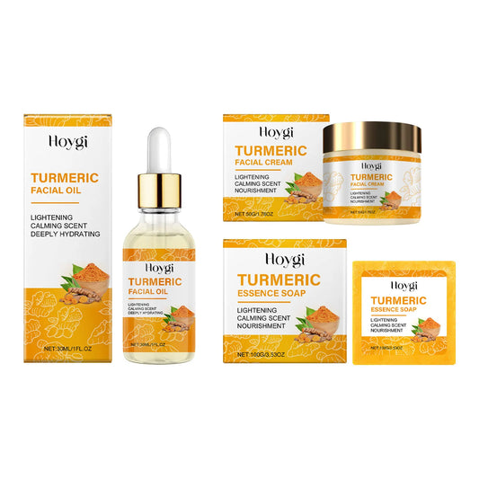 Savon & Crème Visage au Curcuma – Nettoyant, Réparateur & Éclat