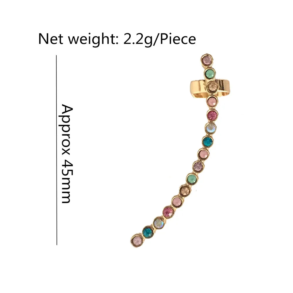 Boucles d'Oreilles Clip Pastel Arc-en-ciel | Bijoux Vintage Dorés | LIXTAIRE