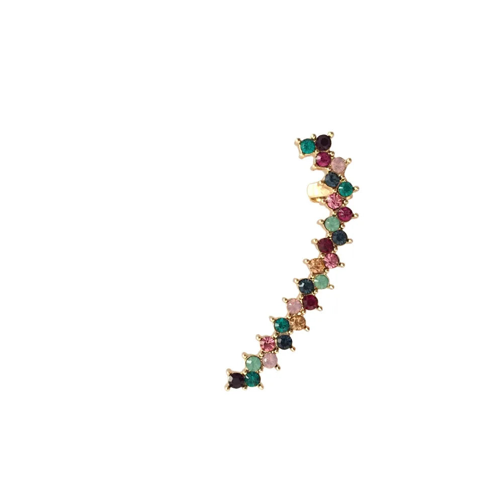 Boucles d'Oreilles Clip Pastel Arc-en-ciel | Bijoux Vintage Dorés | LIXTAIRE