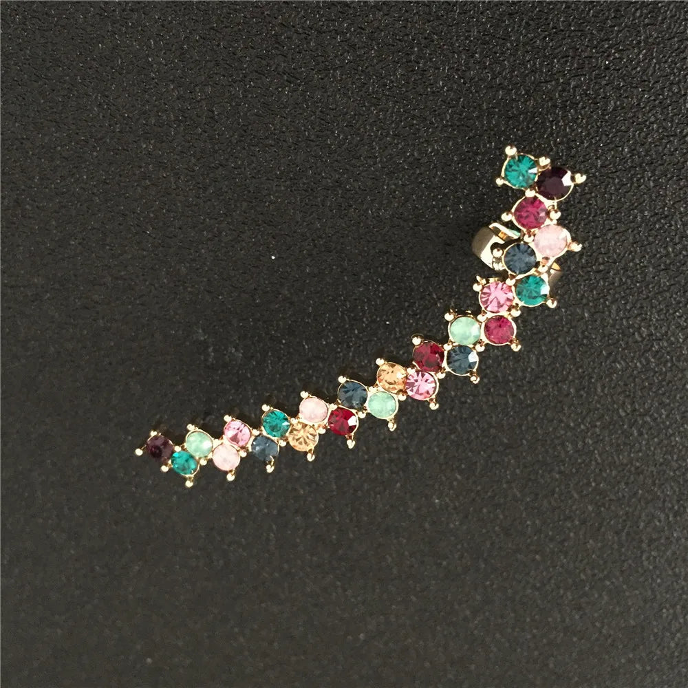 Boucles d'Oreilles Clip Pastel Arc-en-ciel | Bijoux Vintage Dorés | LIXTAIRE