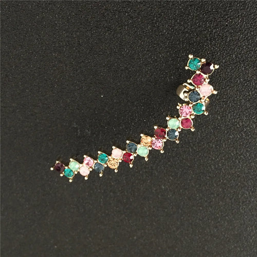 Boucles d'Oreilles Clip Pastel Arc-en-ciel | Bijoux Vintage Dorés | LIXTAIRE