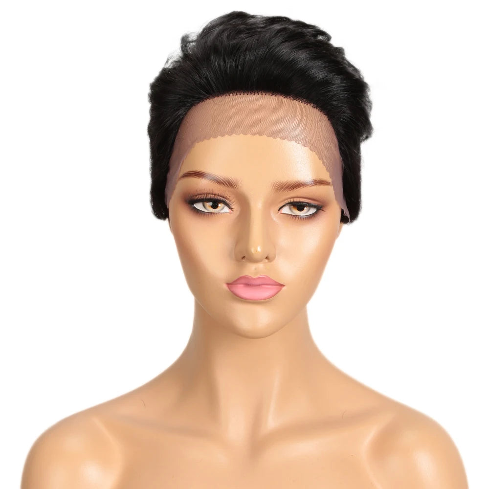 Perruque Pixie Cut Lace Front — 100% Cheveux Naturels Brésiliens, Sans Colle | LIXTAIRE LIXTAIRESHOP