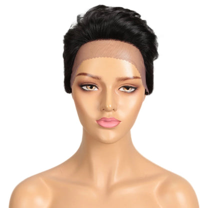 Perruque Pixie Cut Lace Front — 100% Cheveux Naturels Brésiliens, Sans Colle | LIXTAIRE LIXTAIRESHOP