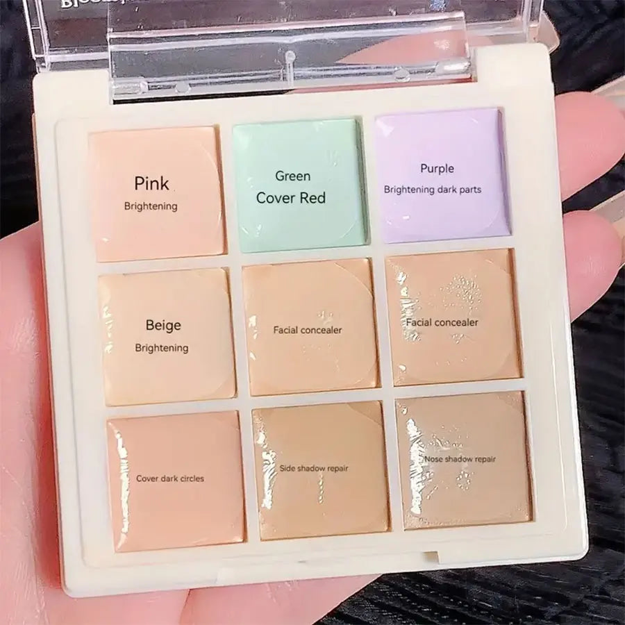 Palette Correcteur 9 Couleurs | Couvrance Totale, Waterproof & Anti-Transpiration | Taches, Acné, Cernes