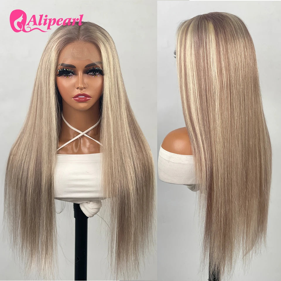 Perruque Lace Front Péruvienne Lisse 5x5 – Closure Transparente, Bicolore P18/613 | LIXTAIRE LIXTAIRESHOP