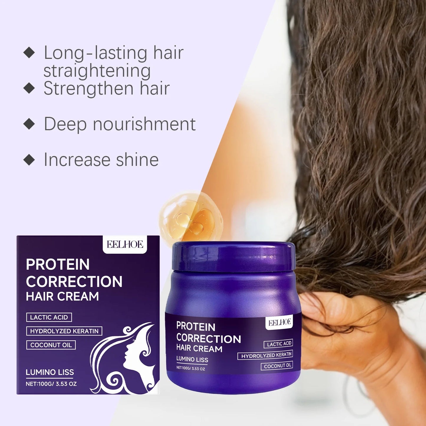 Masque Kératine Protéiné – Réparation Profonde, Anti-Frisottis & Brillance | LIXTAIRE LIXTAIRESHOP