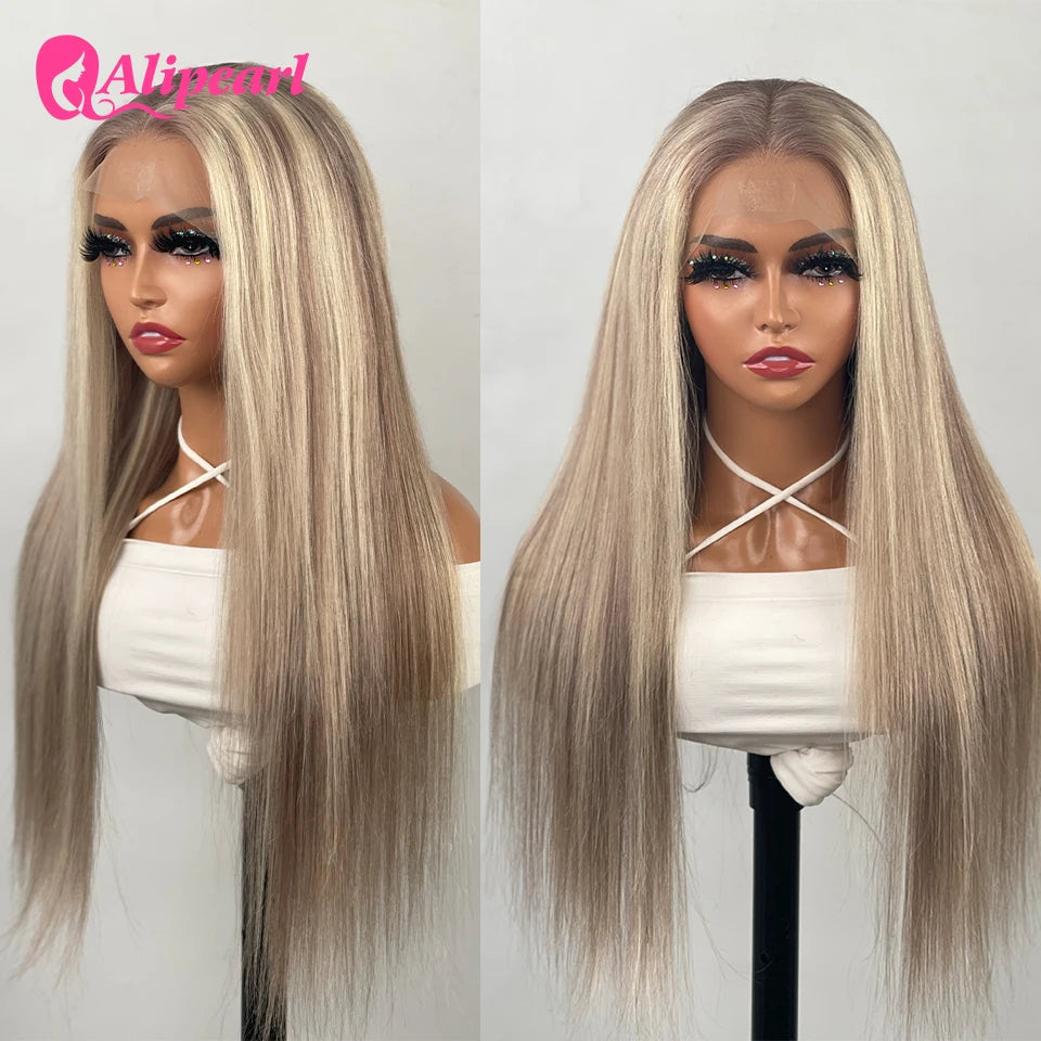 Perruque Lace Front Péruvienne Lisse 5x5 – Closure Transparente, Bicolore P18/613 | LIXTAIRE LIXTAIRESHOP