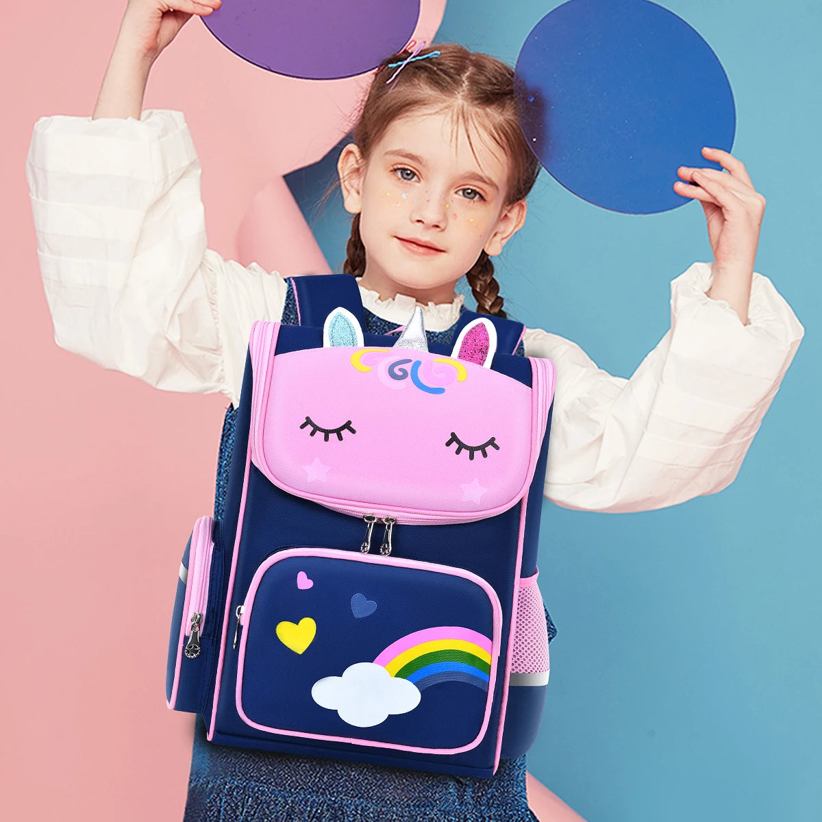 Sac à Dos Enfant Étanche & Léger | Cartable Fille Mignon 6-12 ans | LIXTAIRE