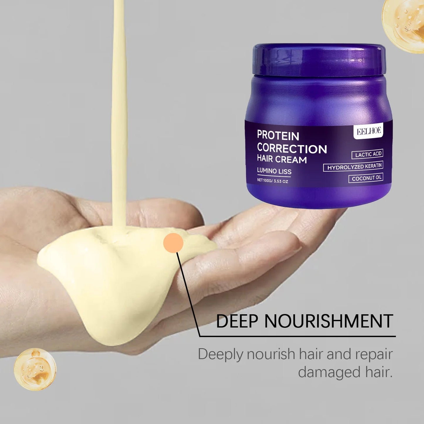 Masque Kératine Protéiné – Réparation Profonde, Anti-Frisottis & Brillance | LIXTAIRE LIXTAIRESHOP