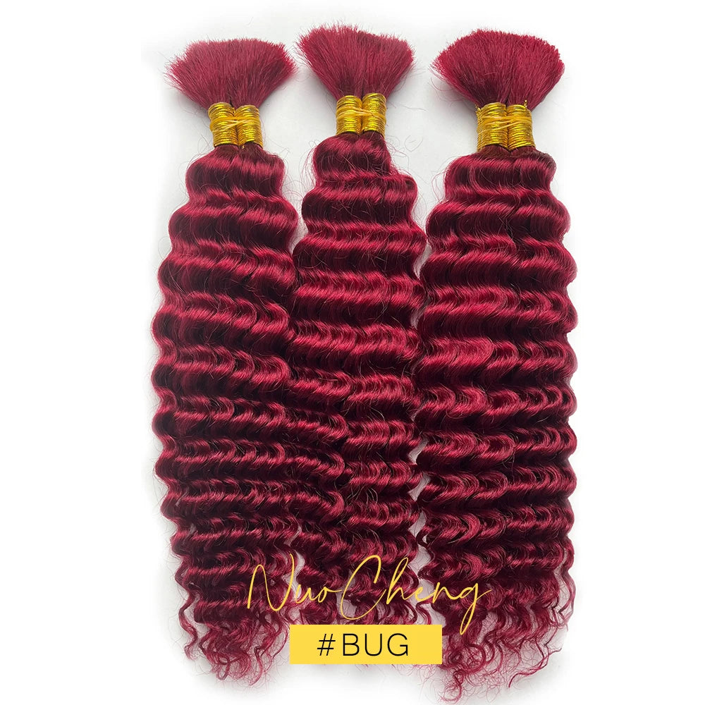 Mèches Brésiliennes Vierges Deep Wave 14" – 2 Paquets 100G | Boho Braids