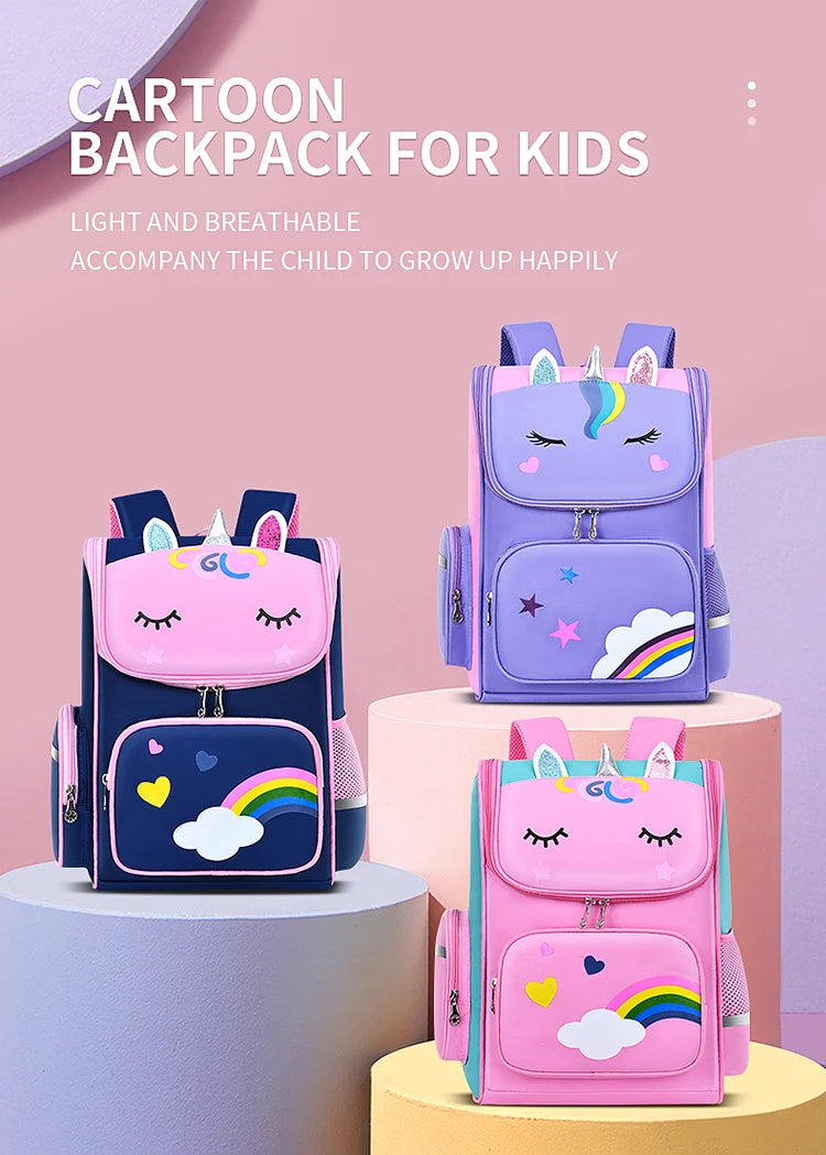 Sac à Dos Enfant Étanche & Léger | Cartable Fille Mignon 6-12 ans | LIXTAIRE