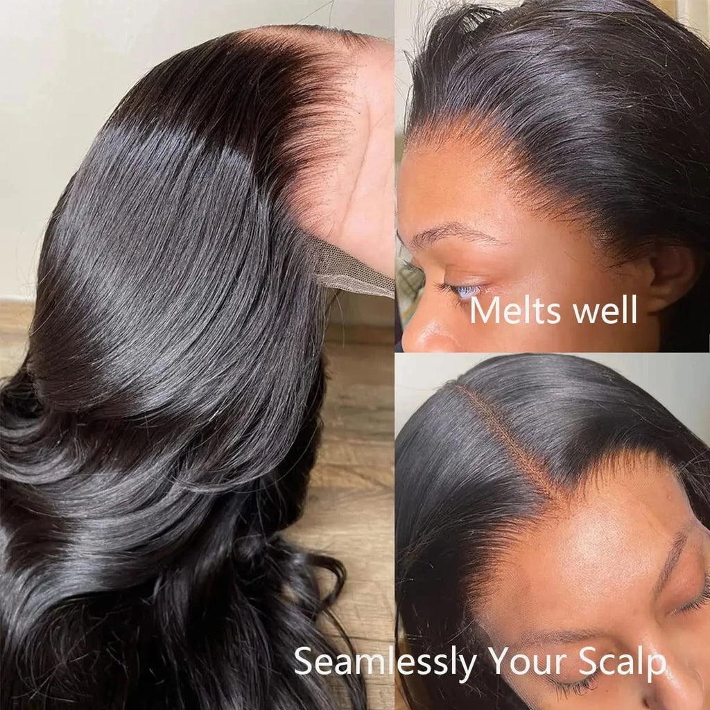 Perruque Lace Front 100% Cheveux Humains | Body Wave Naturelle | Dentelle HD Transparente | Pré-Épilée