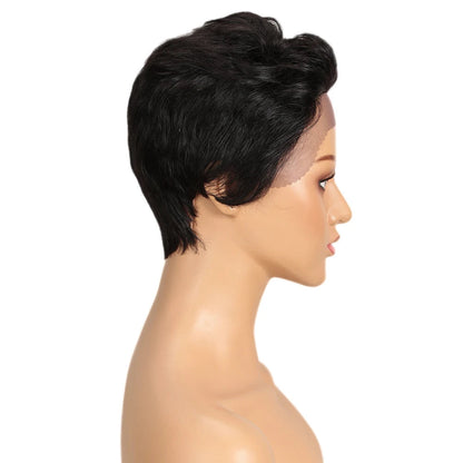 Perruque Pixie Cut Lace Front — 100% Cheveux Naturels Brésiliens, Sans Colle | LIXTAIRE LIXTAIRESHOP