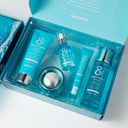 7-Piece Milk Body Care Set – Cleanser, Scrub, Hand Cream, Eye Cream & Pouch