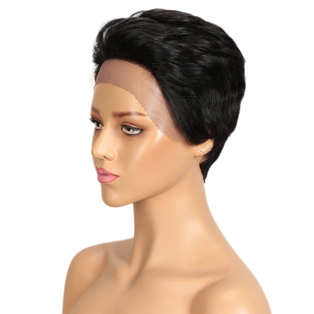 Perruque Pixie Cut Lace Front — 100% Cheveux Naturels Brésiliens, Sans Colle | LIXTAIRE LIXTAIRESHOP