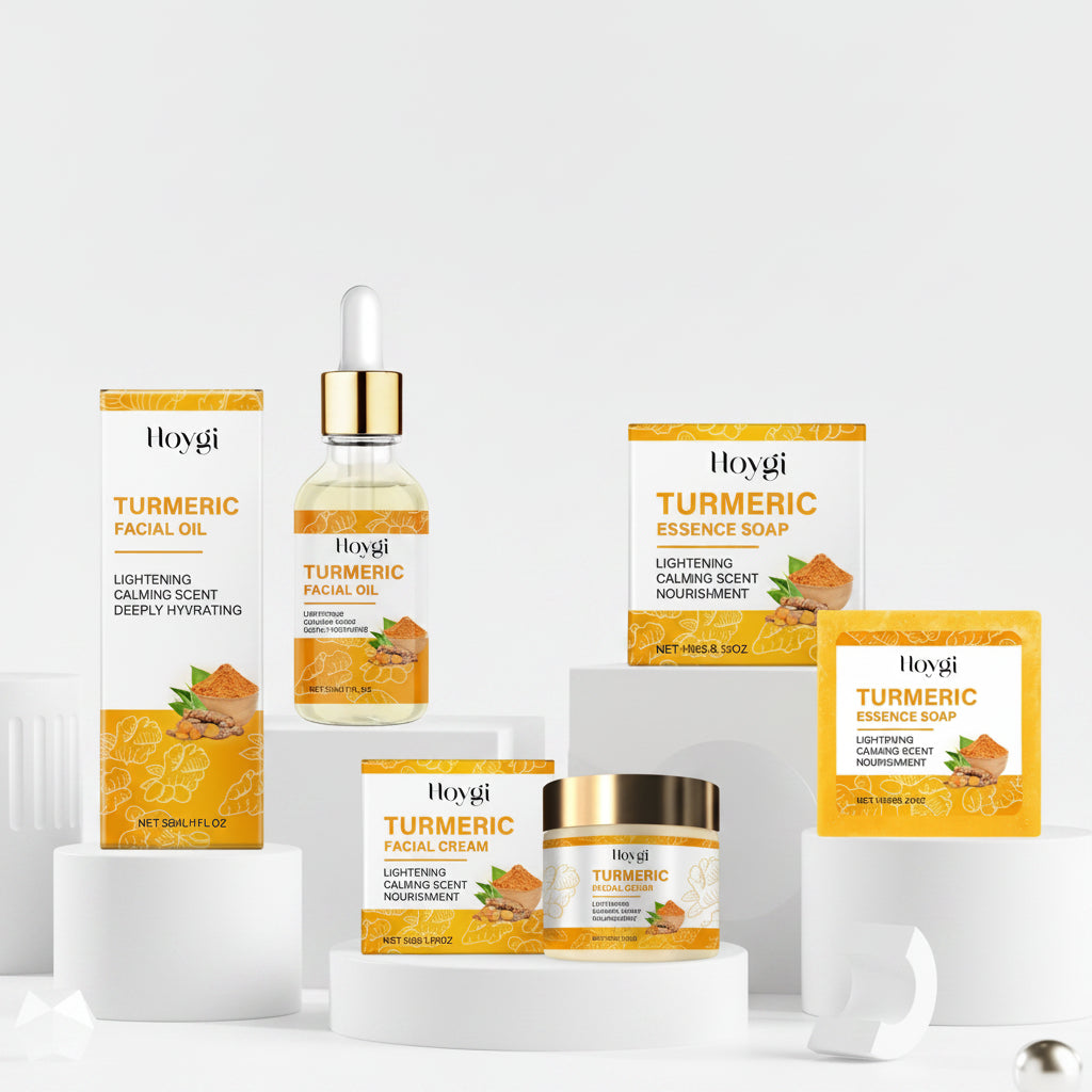 Savon & Crème Visage au Curcuma – Nettoyant, Réparateur & Éclat