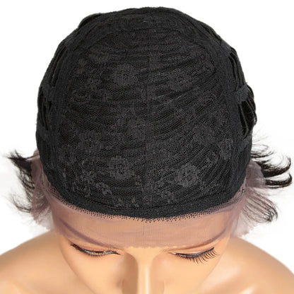 Perruque Pixie Cut Lace Front — 100% Cheveux Naturels Brésiliens, Sans Colle | LIXTAIRE LIXTAIRESHOP