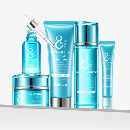 7-Piece Milk Body Care Set – Cleanser, Scrub, Hand Cream, Eye Cream & Pouch