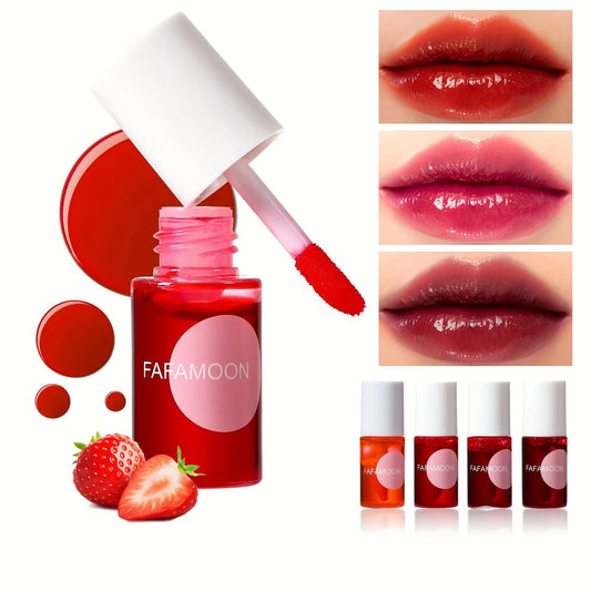 Fruity Jules Tint Liquid Lipstick, Water Glow Shade, Moisturizing, Waterproof, Non-Stick, High Pigment, Long-Lasting Colors, 4 Colors